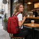 thumbnail image 1 of Mochila de nylon para desplazamientos de gran capacidad 17,7" – Mochila de viaje resistente al agua con múltiples compartimentos, correas reforzadas, mono casual unisex negro/rojo/azul, 1 of 6