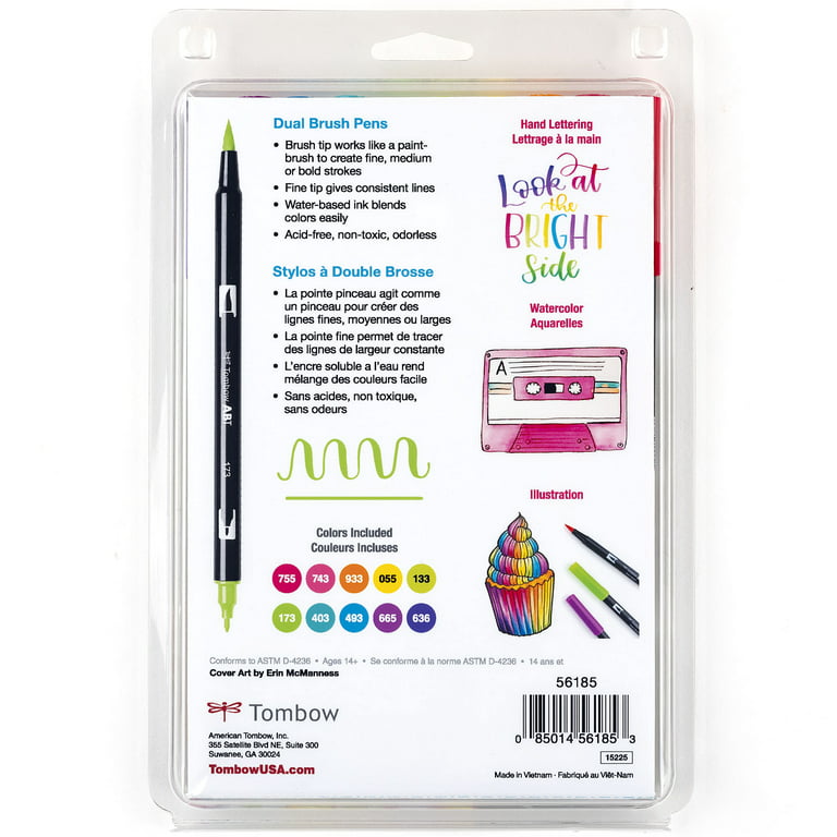 Dual Brush & Fine Pro Markers Pen Set, 96 Colors Tombow Dual Brush