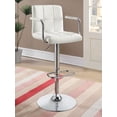 thumbnail image 2 of Palomar Adjustable Height Bar Stool White and Chrome, 2 of 10