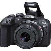 Canon EOS R10 Mirrorless Camera with RF-S 18-45mm f/4.5-6.3 IS STM And 420-800mm f/8 Manual Super HD Telephoto Lens + 64GB Memory + Extra Battery + More (23pc Bundle) (International Version)