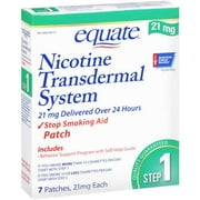 Equate: Step 1 Nicotine Transdermal System, 21 mg