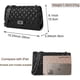 thumbnail image 3 of Bolsos cruzados acolchados para mujer, bolsos de hombro de cuero para mujer con correa de cadena, elegante bolso de mano oso de fresa  Electrónica, 3 of 5
