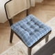 thumbnail image 1 of Cojín cuadrado de felpa con respaldo | Almohadilla para silla de oficina, comedor o escritorio | Agarre de silicona antideslizante, 1 of 6