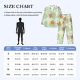 thumbnail image 2 of Mens Pajamas Set, Tropical flowers Button Down Long Sleeve Loungewear Sleepwear Pjs sets for Men, 2 of 5