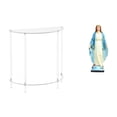 thumbnail image 1 of Mesita de noche de acrílico,Mesa auxiliar de acrílico transparente Mesa auxiliar transparente en capas,Mesa pequeña de acrílico,mesita de noche pequeña,compacta,Estatua católica,Estatua, 1 of 8