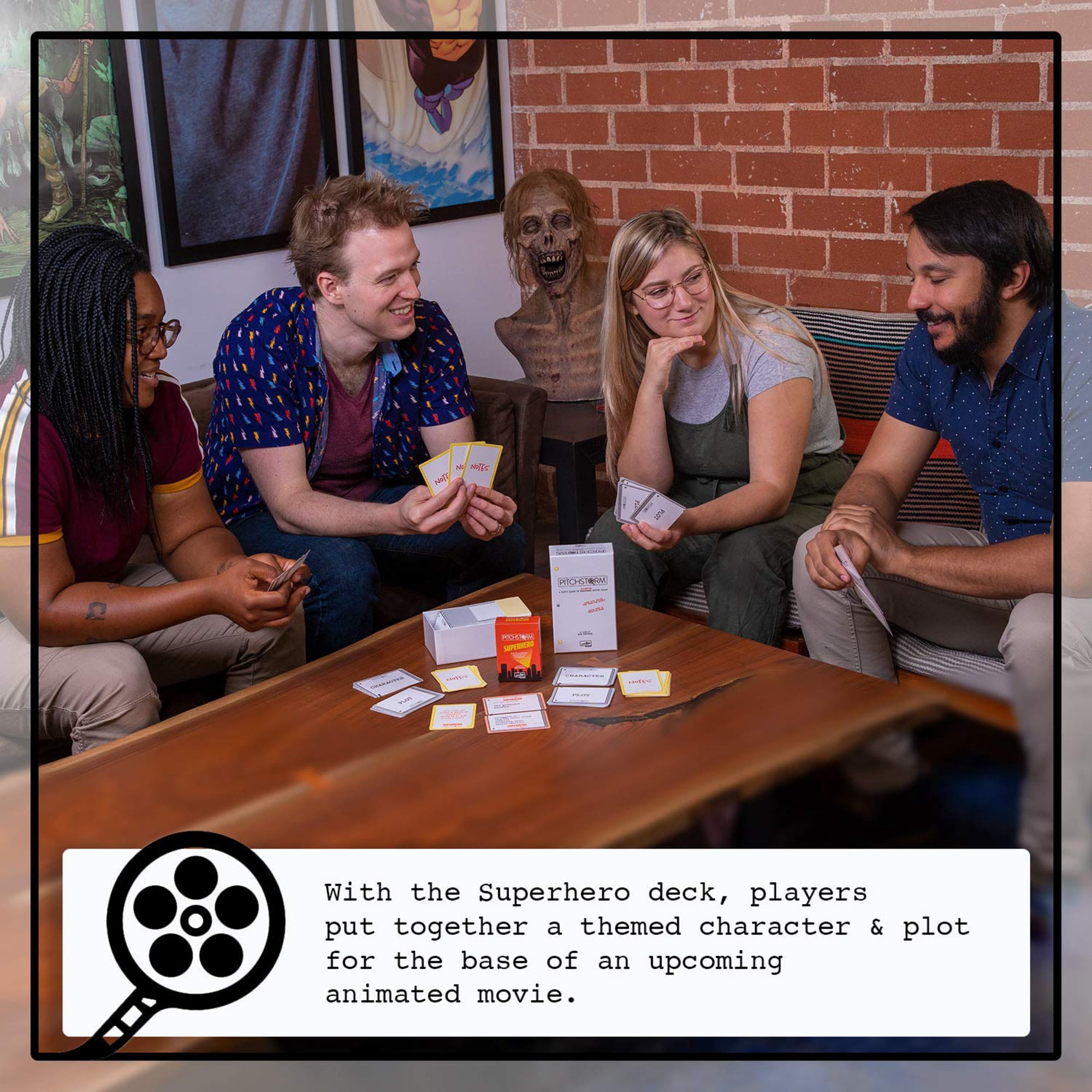 Pitchstorm: Superhero Deck - Earth's Mightiest Expansion, 100 Themed Cards, Movie Pitching Party Card Game
