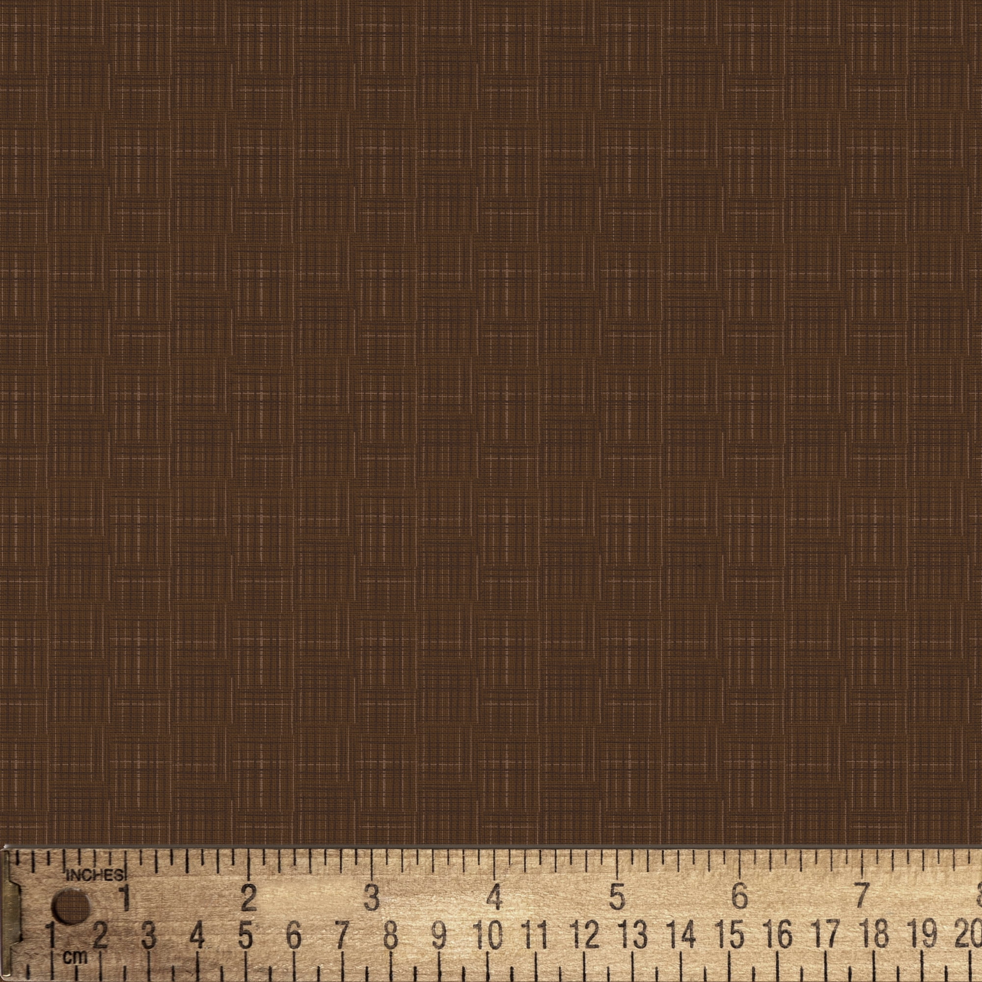 Waverly Inspirations Cut by the Yard 100% Cotton Kristen's Crosshatch, Brown , 44" Wide for Quilting & Sewing