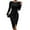 Black, variant on AJZIOJIRO Women Long Sleeve Swing Dress Summer Spring Dresses Sundress for Women S-2XL