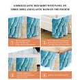 thumbnail image 6 of Abstract Waves Bed Skirt Spray Blue Ocean Seaside Watercolor Bed Skirts California King Size 18 Inch Drop, Wrap Around Dust Ruffle&nbsp;Bedskirt with Adjustable Elastic Belt for Queen Size Beds, 6 of 7