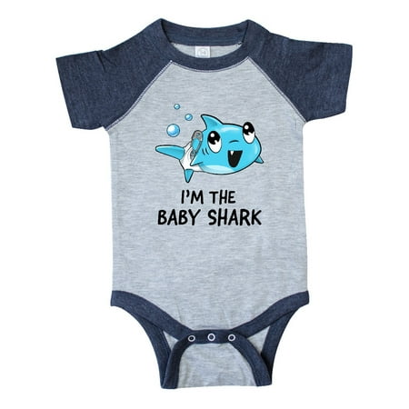 

Inktastic I m the baby shark- cute Gift Baby Boy or Baby Girl Bodysuit
