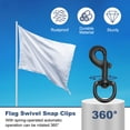 thumbnail image 3 of Uxcell 6 Pcs Flag Swivel Snap Clips, 3.2 Inch Heavy Duty Alloy Flag Pole Snaps Hooks, Black, 3 of 6