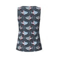 thumbnail image 5 of Lsque Shark Wearing Swim Ring Printed Workout Tank Tops for Women, Athletic Sports Tank Tops, Compression Sleeveless Dry Fit Shirts,Sleeveless Yoga Shirt-XX-Large, 5 of 9