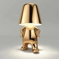 thumbnail image 1 of Lámpara de mesa italiana Little Golden Man, luz Led nocturna de resina, cafetería, Bar, dormitorio, decoración de habitación, lámparas de pensador de dibujos animados para el día de los niños Sailing Electrónica, 1 of 5