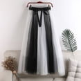 thumbnail image 2 of Bovxnpu Plus Size Skirts For Women, Womens Long Maxi Skirts High Waist A Line Casual Skirts, Woman Temperament Toning High Waist Slim-Line Yarn Puffy Skirt Free Size, 2 of 4