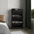 thumbnail image 5 of Wooden Cabinets, Inola High Pull Down Shoe Rack, Shoe Storage, Entryway, Bedroom, Black, Black Living Room Cabinets,Particle Board Cabinets With Doors, Furniture Primary Living Space Cabinets, 5 of 8