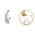 thumbnail image 1 of Escultura de pingüino,Escultura de pingüino para decoración nórdica del hogar,Estatua de bola de cristal,Estatuas de bolas de cristal para decoración del hogar,escritorio, 1 of 8