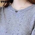 thumbnail image 5 of Women's Sweaters Long O-Neck Knitted Sweaters Pullover Sweater Knitted Tops Warm Thick Winter Female Tops Drop Shipping, 5 of 6
