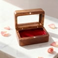 thumbnail image 4 of Walnut Wood Cufflink Box with Clear Acrylic Lid - Solid Wood Jewelry Display Case for Cufflinks, Rings, Earrings - Portable, Small Gift Box (2.8 x 1.8 x 1.3 in), 4 of 5