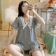thumbnail image 1 of Conjunto de Pijama de estilo coreano para mujer, ropa de dormir de encaje, conjunto de dos piezas, ropa de noche con lazo, traje de Casa Bonito, 2023, 1 of 3