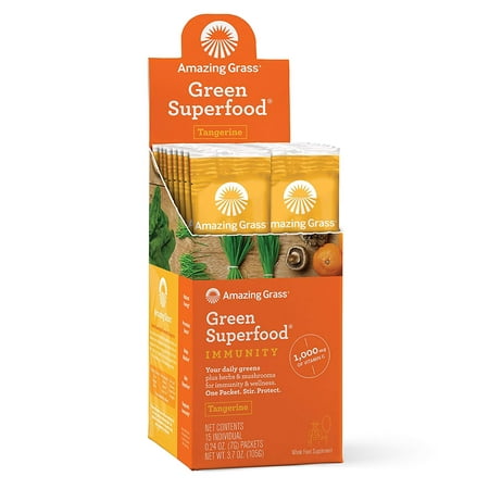 UPC 829835001712 product image for Green Superfood Immunity Defense Tangerine Amazing Grass 15 Packet | upcitemdb.com