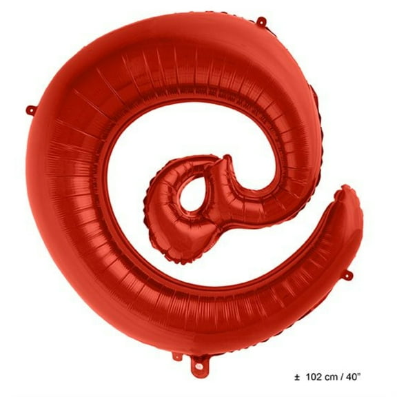 Balloon-Foil-Number @-40"-Red