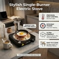 thumbnail image 3 of AORAN Portable Single Burner Electric Cooktop with Plug, Countertop Induction Hob, Compact Hot Plate, Efficient Cooking, Temp Control, Indicator Light, Easy-Clean Stove for Home, Kitchen, Outdoor, 3 of 9