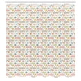thumbnail image 2 of Ambesonne Hobby Shower Curtain, Knitting Balls of Wool Art, 69"Wx70"L, Rose Mustard, 2 of 4