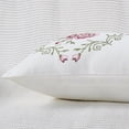 thumbnail image 4 of Home Soft Things Embroidery Canvas Throw Pillow Cover Pillow Case 2 Piece Set - Rose - Light Pink - 14" x 26" LUMBAR, 4 of 7