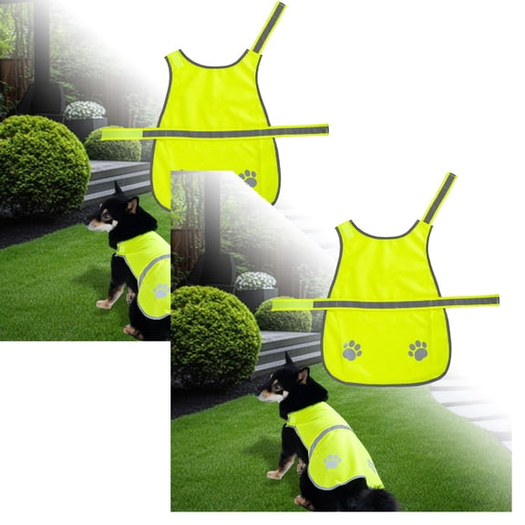 2Pack Clearance Sale! Reflective Vests Adjustable Service Vests Outdoor Night Walking High Visibility Pet Clothes Birthday Gift For Pet Dog Cat 13.8"
