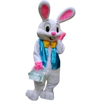 Mastotkingdom Easter Bunny Costume Unisex Adult Fancy-Dress Costume with Vest
