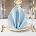 thumbnail image 2 of REGALWOVEN 12 Pack Cloth Napkins, Farmhouse Cotton Washable and Reusable Table Dinner Napkins for Restaurant, Weddings Sky blue 17x17inch, 2 of 6