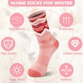 thumbnail image 5 of Loritta 10 Pairs Warm Wool Socks for Women Thick Knit Thermal Boot Crew Winter Warm Socks Size 6-10, 5 of 6