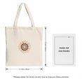 thumbnail image 3 of Stylish Canvas Tote Bag with Minimalist Sunflower Design - Perfect for Shopping Travel and Parties - Reusable and Multifunctional, 3 of 4