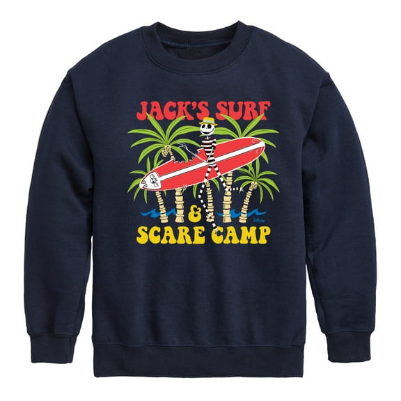 The Nightmare Before Christmas - Surf Scare Camp - Toddler And Youth Crewneck Fleece Sweatshirt