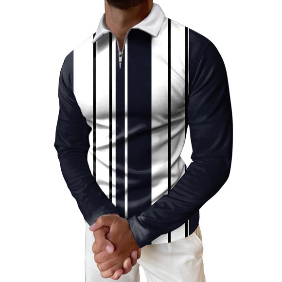 Cathalem Polos de Golf pour Hommes T-Shirt d'Entraînement Décontracté Coupe Ajustée Polo, Blanc m