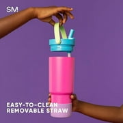 Simple Modern 24 fl oz Insulated Stainless Steel Trek Pivot Tumbler with Straw Lid, Top Handle and Boot|Pink Whimsical Tie Dye