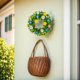 thumbnail image 5 of Courtyard Simulation Green Plants Flower Wreath Artificial Daisys Simulation Flower Wreath Small Flower Wreath Home Door Hanging, 5 of 9