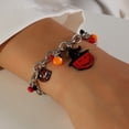 thumbnail image 4 of Compre 2 y consiga un 10% de descuento Personality Stacked Wind Metal Chain Bracelet Halloween Bracelet, 4 of 5
