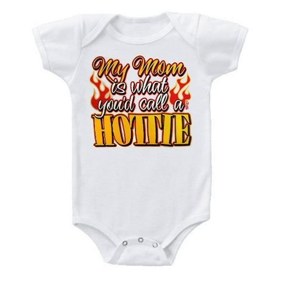 My Mom is a Hottie One Piece Baby Bodysuit