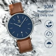 thumbnail image 6 of LAVAREDO Watches for men Fashion Minimalist Men Watches Analog Ultra Thin Wristwatches with Leather Strap Gift for Men Father's Day Gift, 6 of 9
