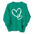 thumbnail image 3 of Ruyang Oversized Sweatshirt for Girls Kids Long Sleeve Loose Fit Pullover Casual Fall Winter Love Pattern Sweater Tops, 3 of 9
