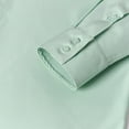 thumbnail image 6 of QATAINLAV Mens Business Casual Dress Shirts Long Sleeve Button Down Stand Collar Work Tops Solid Color Wrinkle Free Shirt Light Green XXL Gifts for Mom, 6 of 7