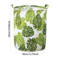 thumbnail image 2 of Stylish Patterned Linen Laundry Hamper Large Open Top Breathable Fabric For Bedroom Bathroom Durable And Easy Design, 2 of 5