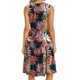 thumbnail image 5 of UVN Summer Tank Dresses for Women Crew Neck Flowy Midi Ladies Beach Dresses Casual Sleeveless Sundresses with Pockets, 5 of 9