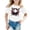 White, variant on YUEHUA Back To Sch ool Supplies Summer Boys Girls and Children's Short Sleeved Baseball Patterned Casual Loose Fitting Short Sleeved T Shirt, Size 10-11 Years