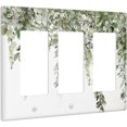 thumbnail image 2 of Sdmnsg-T Sage Green Leaves Print 3 Gang Triple Rocker Light Switch Decorative Switch Plate Covers Plastic Wall Plates Kitchen Bathroom Home Decor, 2 of 5