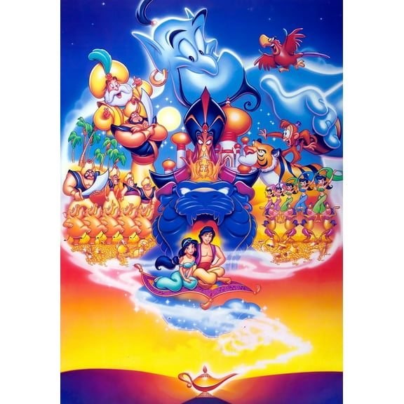 Diamond Painting Kits Aladdin for Adults Kids 5D Diamond Art DIY Diamond Painting Picture Perfect with Crystal Rhinestone Full Drill for Home Wall Decor (16x12inch)