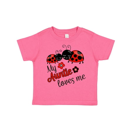 

Inktastic My Auntie Loves Me with Cute Lady Bugs Gift Toddler Boy or Toddler Girl T-Shirt