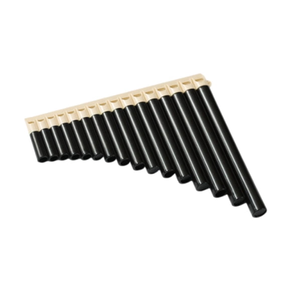 Flauta de pan de 16 tubos, clave C, enseñanza, instrumento musical portátil tradicional, flauta de pan para regalo musical, actuación de amantes de la Beige Marrón