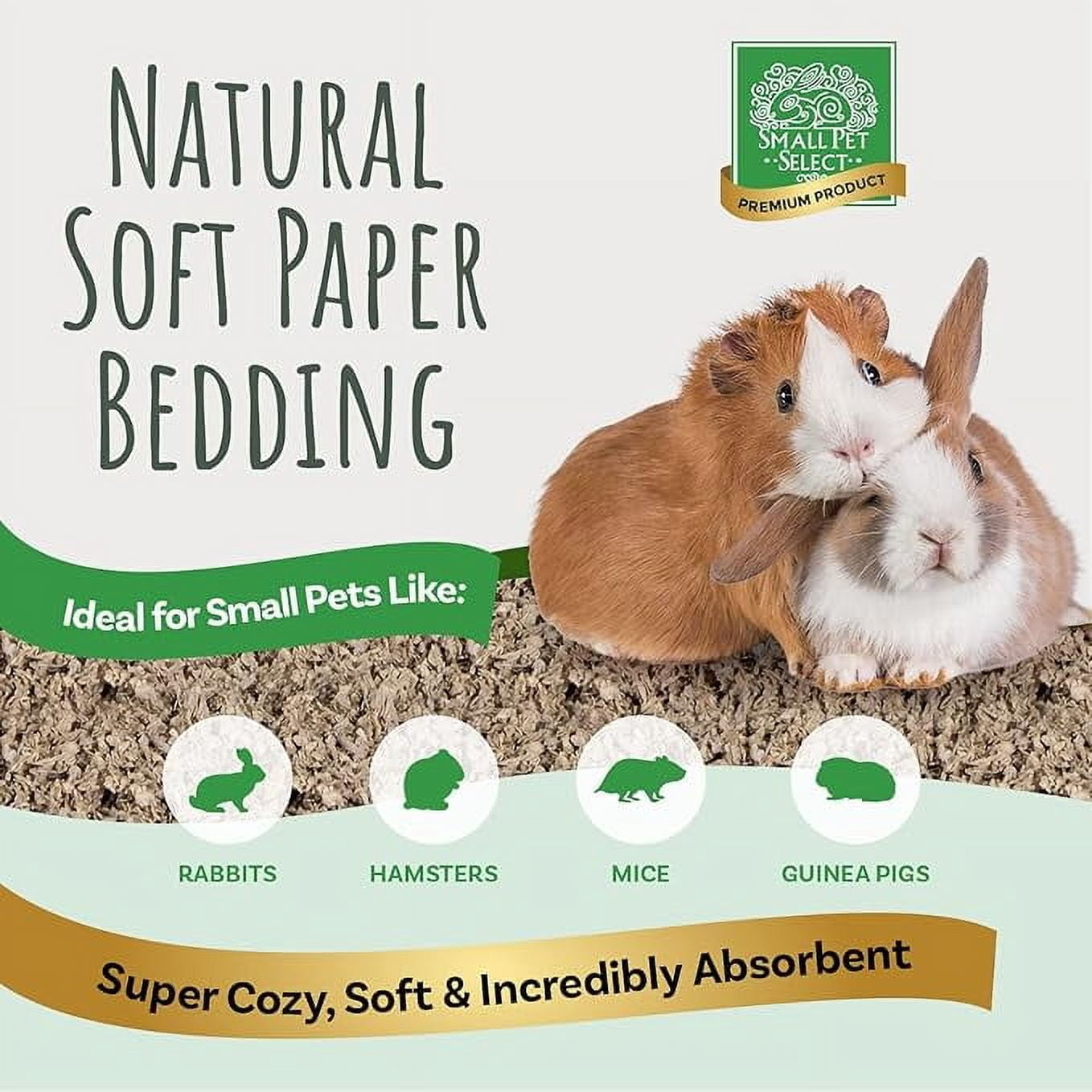 Small Pet Select Premium Small Animal Bedding, Natural Soft Paper Bedding for Small Indoor and Outdoor Pets, A, Jumbo Size 178 L Pack